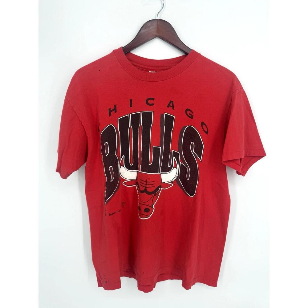 Vtg Hanes Beefy T Chicago Bulls Nba T-Shirt  Single Stitch Basketball